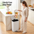 Cefito 30L Pedal Rubbish Bin Kitchen Trash Garbage Waste Can Soft Close White