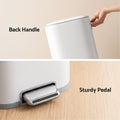 Cefito 30L Pedal Rubbish Bin Kitchen Trash Garbage Waste Can Soft Close White