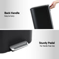 Cefito 40L Pedal Bin Trash Can Soft Close Steel Black