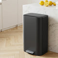 Cefito 40L Pedal Bin Trash Can Soft Close Steel Black
