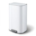Cefito 40L Pedal Bin Trash Can Soft Close Lid Steel White