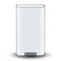 Cefito 40L Pedal Bin Trash Can Soft Close Lid Steel White