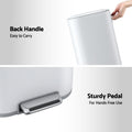 Cefito 40L Pedal Bin Trash Can Soft Close Lid Steel White