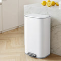 Cefito 40L Pedal Bin Trash Can Soft Close Lid Steel White