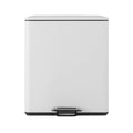 Cefito 40L Dual Compartment Pedal Bin Waste Recycle White