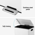 Cefito 40L Dual Compartment Pedal Bin Waste Recycle White