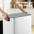 Cefito 40L Dual Compartment Pedal Bin Waste Recycle White
