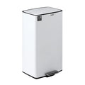 Cefito 40L Pedal Bin White Kitchen Waste Trash Can Recycle