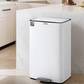 Cefito 40L Pedal Bin White Kitchen Waste Trash Can Recycle