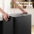 Cefito Pedal Bins Rubbish Bin Dual Compartment Waste Recycle Dustbins 60L Black