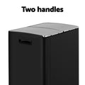 Cefito 60L Dual Compartment Pedal Bin Recycle Black