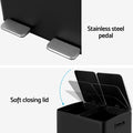 Cefito 60L Dual Compartment Pedal Bin Recycle Black