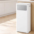 Cefito 30L Commercial Trash Can with Lid Front Push Flap Rubbish Bin White