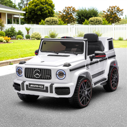Kids Electric Ride On Car G63 Remote Control White 12V