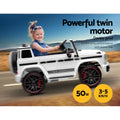 Kids Electric Ride On Mercedes-Benz AMG G63 White Remote