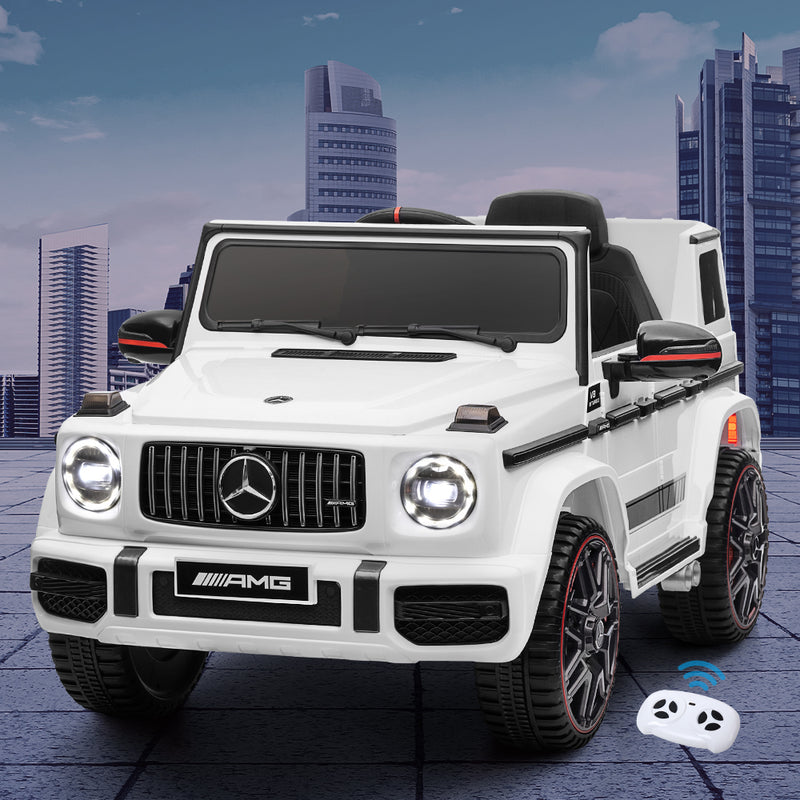 Kids Electric Ride On Mercedes-Benz AMG G63 White Remote