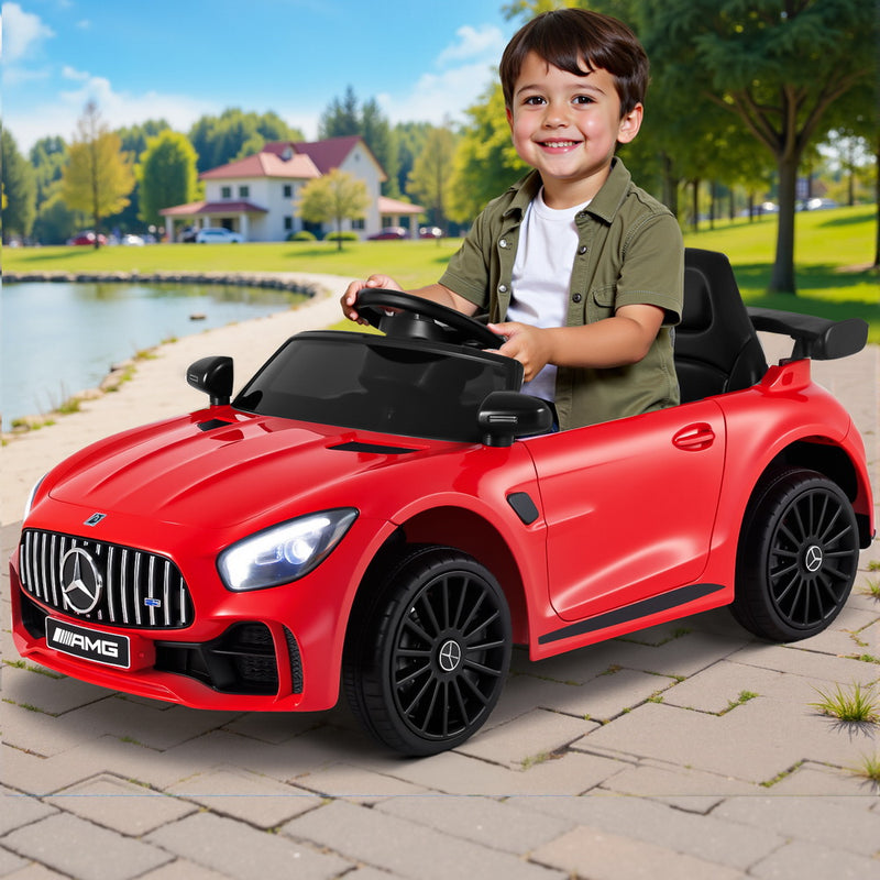 Kids Electric Ride On Car Mercedes-Benz AMG GTR Red 12V