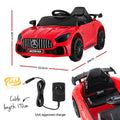 Kids Electric Ride On Car Mercedes-Benz AMG GTR Red 12V