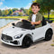 Kids Electric Ride On Car Mercedes AMG GTR White Remote Control