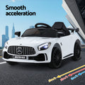 Kids Electric Ride On Car Mercedes AMG GTR White Remote Control