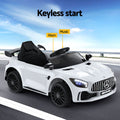 Kids Electric Ride On Car Mercedes AMG GTR White Remote Control