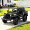 Rigo Kids Electric Ride On Car Jeep Military Off Road Toy Cars Remote 12V Black
