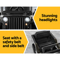 Rigo 12V Electric Ride On Jeep Military Off Road Car Remote Black