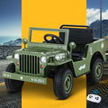 Rigo 12V Kids Electric Ride On Jeep Off Road Toy Car Remote Olive