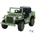 Rigo 12V Kids Electric Ride On Jeep Off Road Toy Car Remote Olive