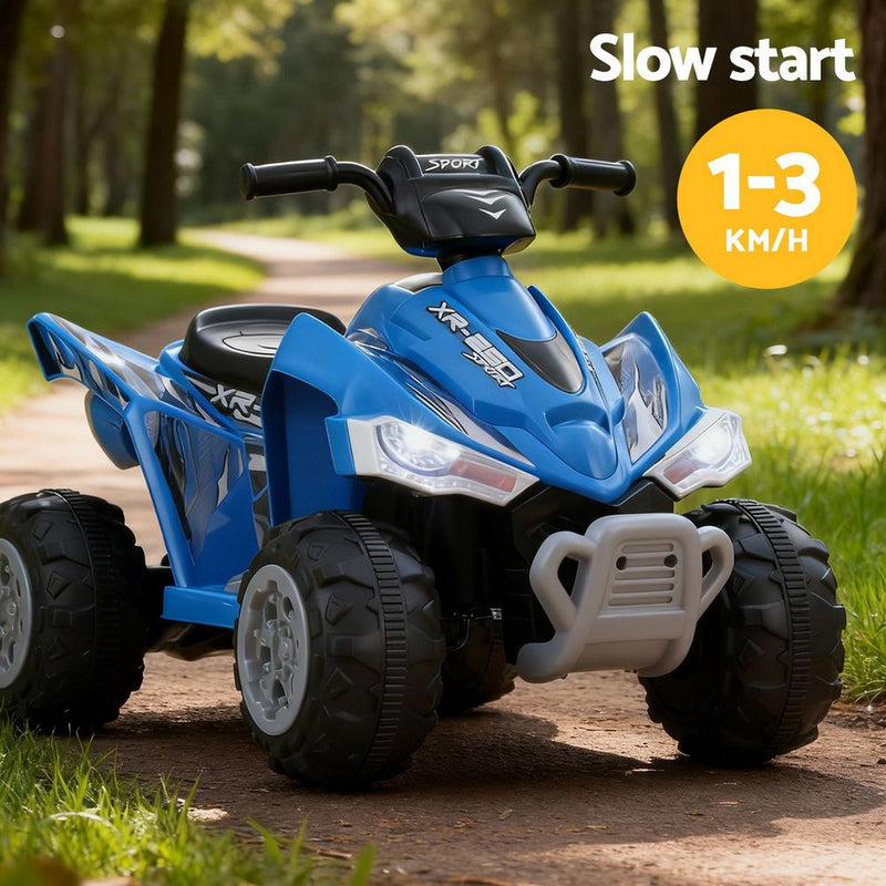 Rigo 12V Kids Electric Ride On Quad ATV Motorbike Toy Blue
