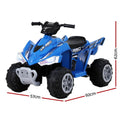 Rigo 12V Kids Electric Ride On Quad ATV Motorbike Toy Blue