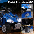 Rigo 12V Kids Electric Ride On Quad ATV Motorbike Toy Blue