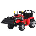 Rigo 6V Kids Electric Ride On Bulldozer Digger Loader Remote Red