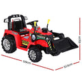 Rigo 6V Kids Electric Ride On Bulldozer Digger Loader Remote Red