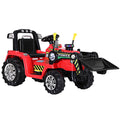 Rigo 6V Kids Electric Ride On Bulldozer Digger Loader Remote Red