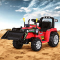 Rigo 6V Kids Electric Ride On Bulldozer Digger Loader Remote Red