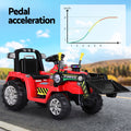 Rigo 6V Kids Electric Ride On Bulldozer Digger Loader Remote Red