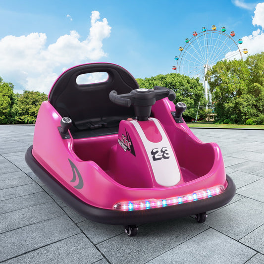 Rigo 6V Kids Ride On Car Electric Bumper Kart Remote Control Pink