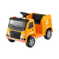 Rigo 12V Kids Ride On Garbage Truck Electric Car Yellow Police Light