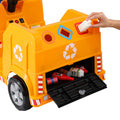 Rigo 12V Kids Ride On Garbage Truck Electric Car Yellow Police Light