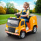 Rigo 12V Kids Ride On Garbage Truck Electric Car Yellow Police Light