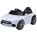 Licensed Kids Electric Ride On Car White Remote Control Music