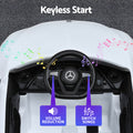 Licensed Kids Electric Ride On Car White Remote Control Music