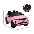 Kids 12V Electric Ride On Land Rover Car Pink Remote Battery
