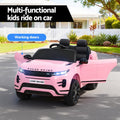 Kids 12V Electric Ride On Land Rover Car Pink Remote Battery