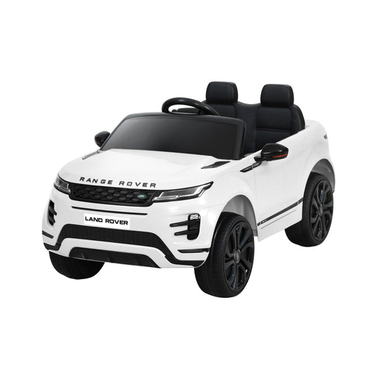 Kids 12V Electric Ride On Land Rover White Remote Control Battery Car