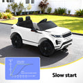 Kids 12V Electric Ride On Land Rover White Remote Control Battery Car