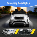 Kids 12V Electric Ride On Land Rover White Remote Control Battery Car