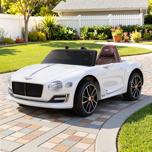 Bentley Licensed 12V Kids Electric Ride On Car Remote Control White