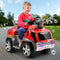 Rigo 6V Kids Electric Ride On Fire Engine Truck Toy Car Red